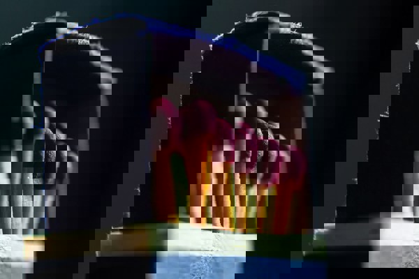 A closeup on a box of matches