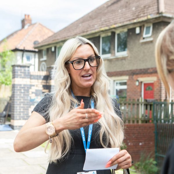 Housing Partner Rachel Talking On Scheme